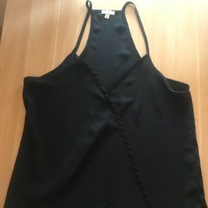 Lily white, black sheer blouse